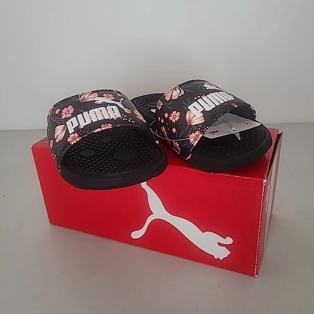 Sandali scorrevoli Puma Cool Cat Floral BX JR taglia 11C nuovi con scatola