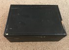 Vintage Hinged 2 Tier Locking Jewelry Box  Dark Green W/ Green Velvet Lining — photo 9