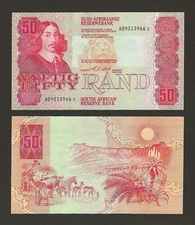 SOUTH AFRICA 50 Rand 1990-93, P-122b, Sign: Stals, Final Variety, Original UNC