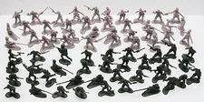 NEW 72 PCS ARMY MEN TOY SOLDIERS MILITARY FORCE GREEN PLASTIC FIGURINE FIGURE