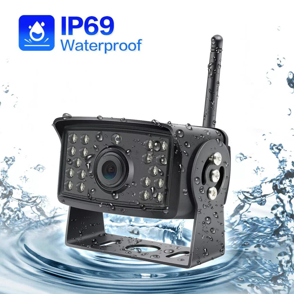 AHD Digital Wireless Backup Rear View Camera Metal for DVR Monitor Car Truck Bus - Image 2 of 4