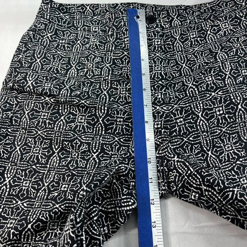 Jones New York Signature Cropped Pants Womens Size 4 Black White Pockets Stretch - Picture 6 of 7