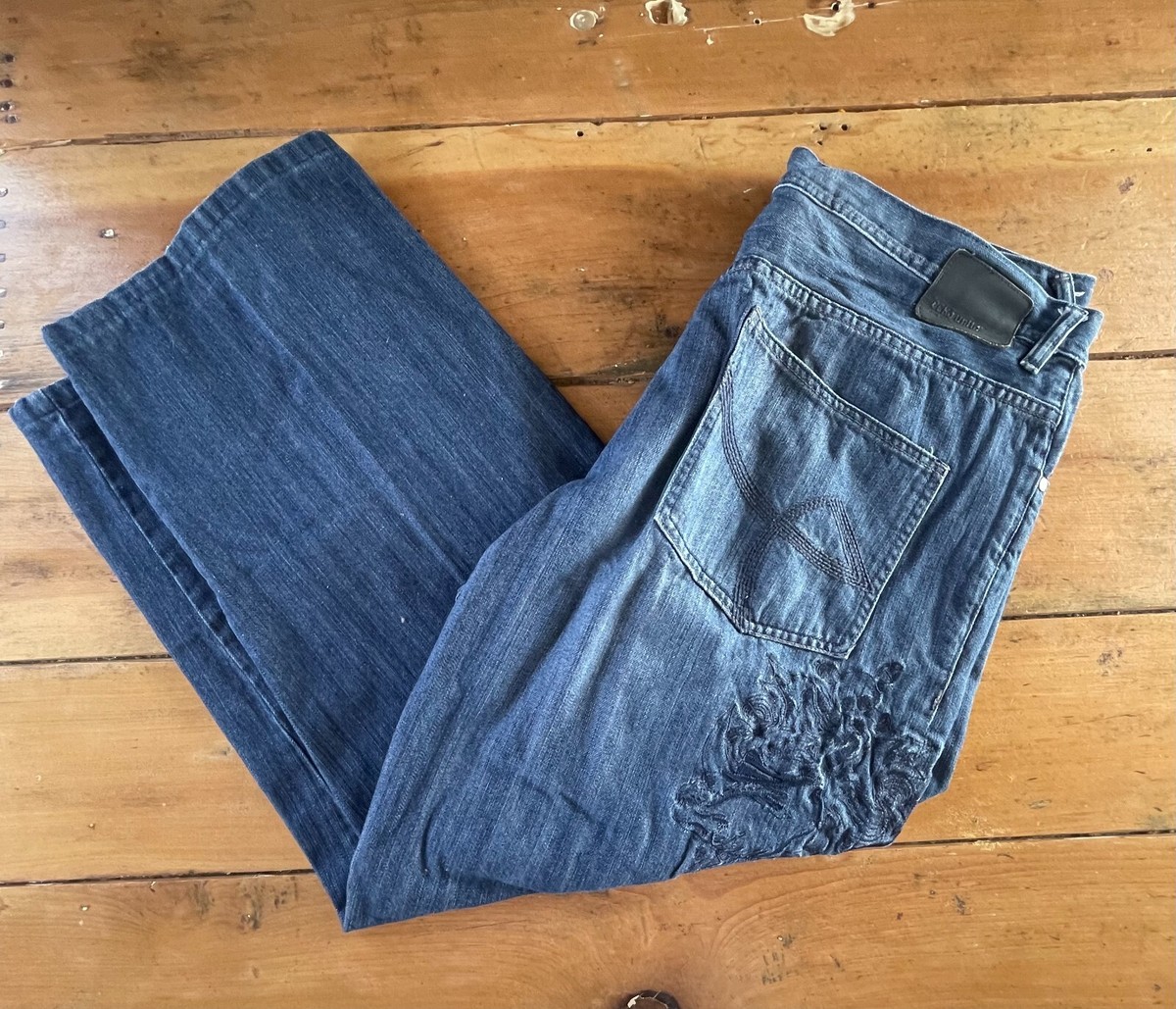 Vintage Ecko Unlimited Baggy-Fit Embroidered Jeans Size 40 | eBay