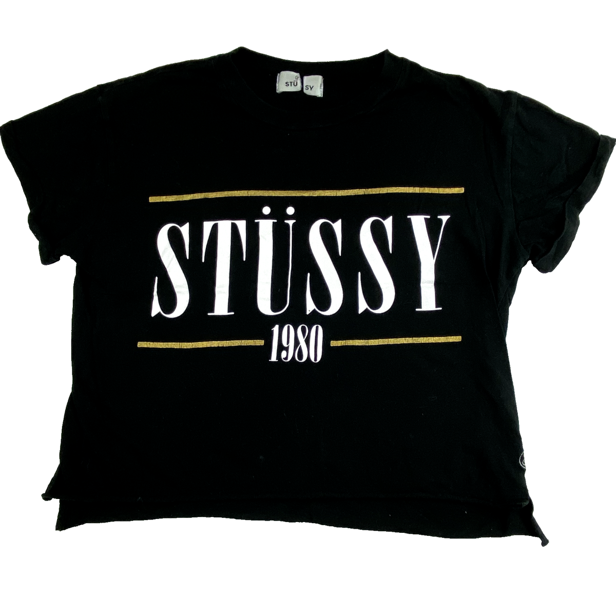 トップス Stussy crop tshirt Stussy Stock Logo Tie Dye Crop Boxy Tee Shirt Women's Large