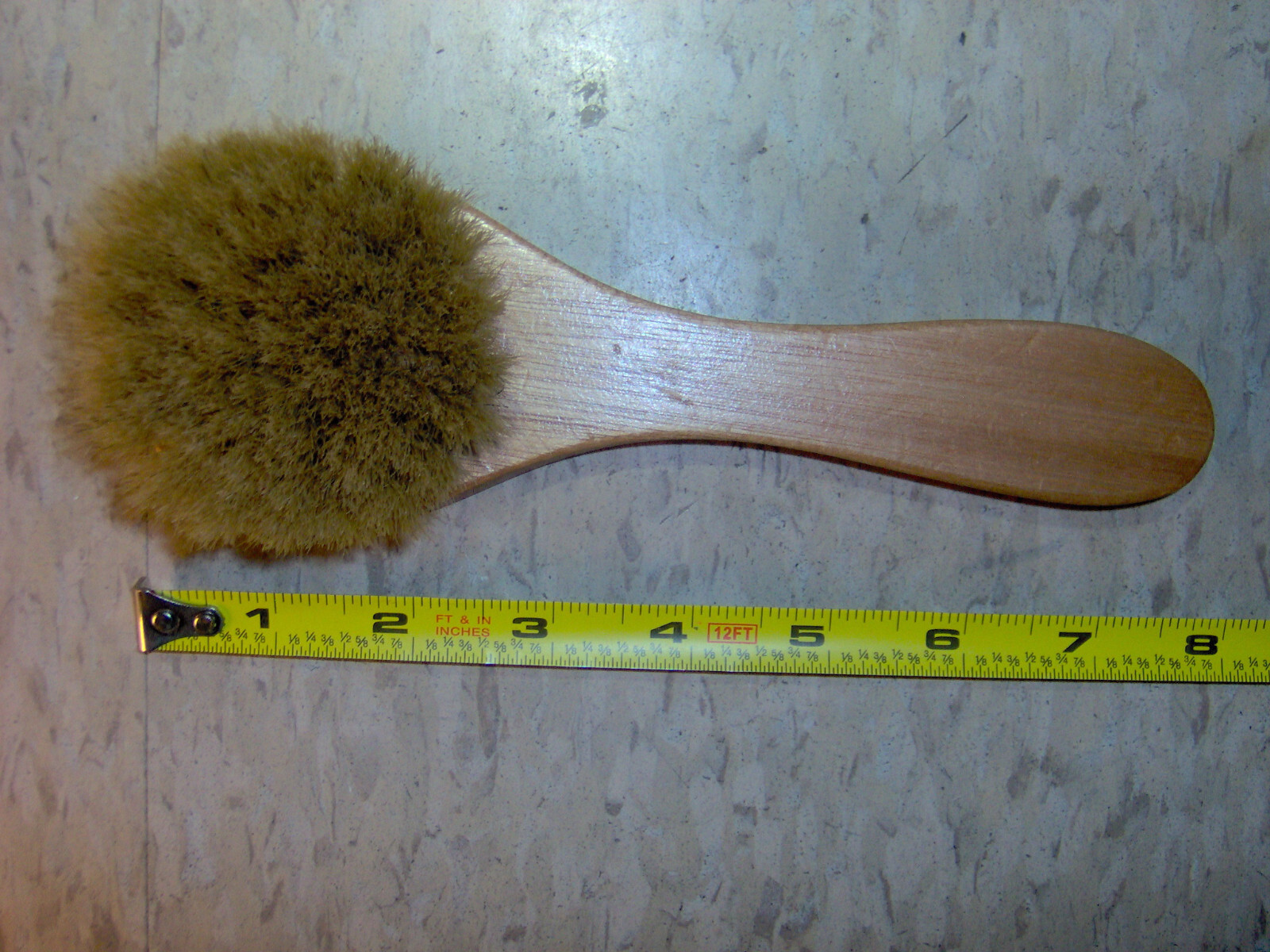 BIG rOund BLONDE Horsehair POLISH Cream PRO APPLICATOR 7 3/4" Dauber BRUSH RALYN