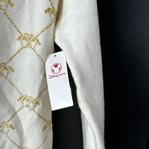 Disney Store Cream / Gold Detailing Sweater Kids Girls size L 10/12 NWT - Picture 7 of 9