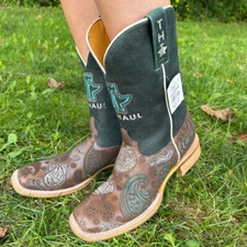 Tin Haul Women's Paisley Breeze Mandala Sole Square Toe Boot 14-021-0007-1492 BR