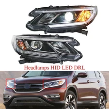 HID Headlight W/LED DRL Replace Halogen Left+Right For 2015-2016 Honda CRV CR-V