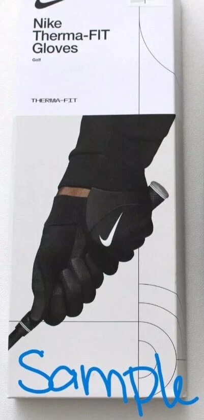 Guantes de golf Nike Therma-Fit para mujer medio clima frío negro/blanco Foto 4 de 4