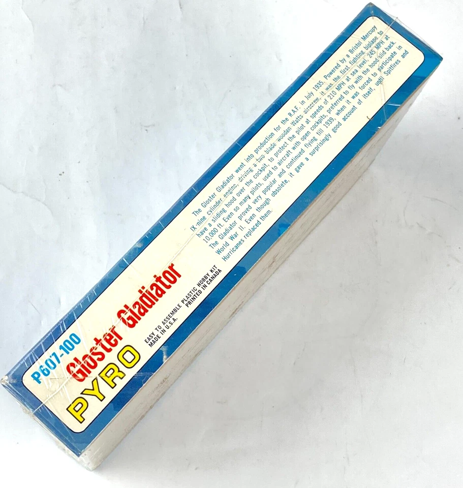 Kit Modelo Gloster Gladiator R.A.F. Fighter Plastic Pyro P607-100 sellado vintage Foto 4 de 4