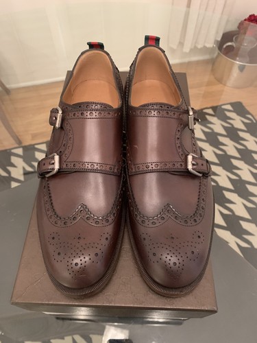 Gucci Monk Strap Mens Loafers Shoes NEW 