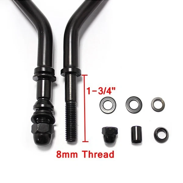 Espejos retrovisores laterales negros para motocicleta Harley Davidson Forty Eight XL1200X 2010-2019 Foto 4 de 4