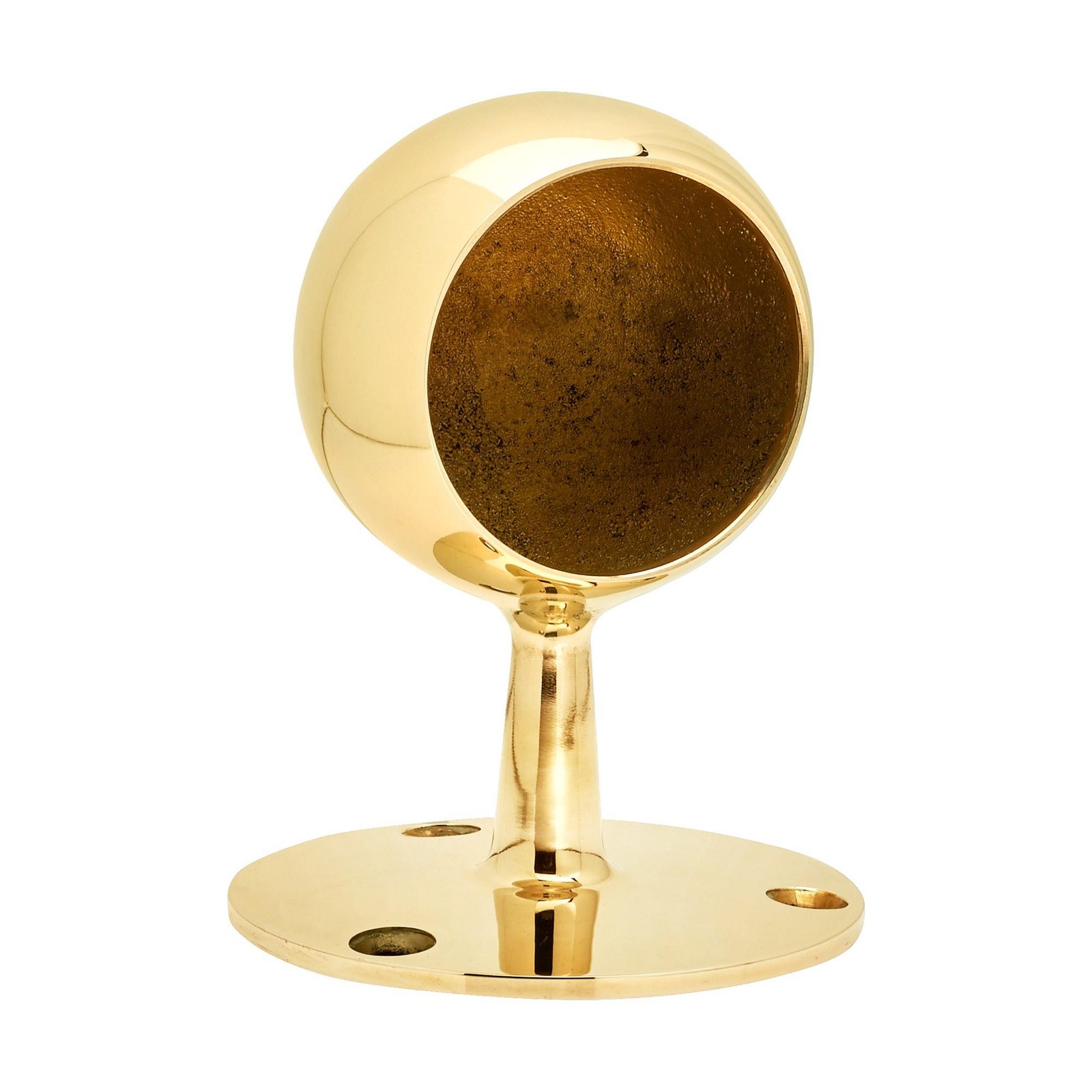 2" Dia. Polished Brass Ball End Post for 2" O.D. Tubing