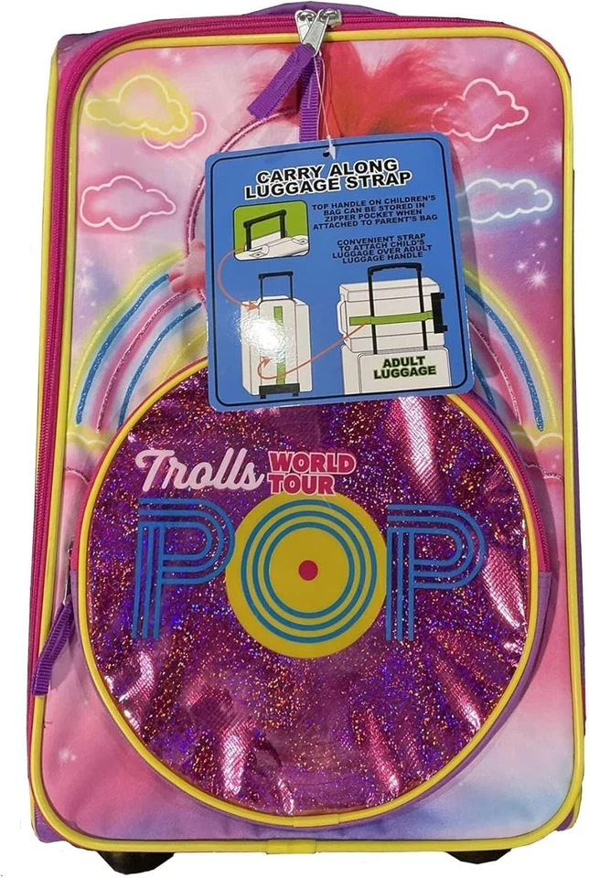 Equipaje con ruedas de lado blando Trolls Pop de viaje con estilo Foto 4 de 4