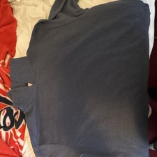 Men  s Blue Solid Pullover Sweatshirt, Regular Size Type
