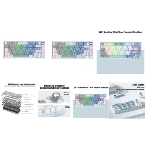 36.5*18.8*4.5cm Gaming Workspace Wireless Mechanical Keyboard ABS Material - Photo 11/14