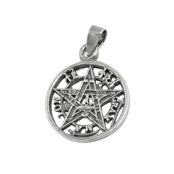 AnhäNger 15Mm Pentagramm Amulett GeschwäRzt Silber 925 | Gallay-image