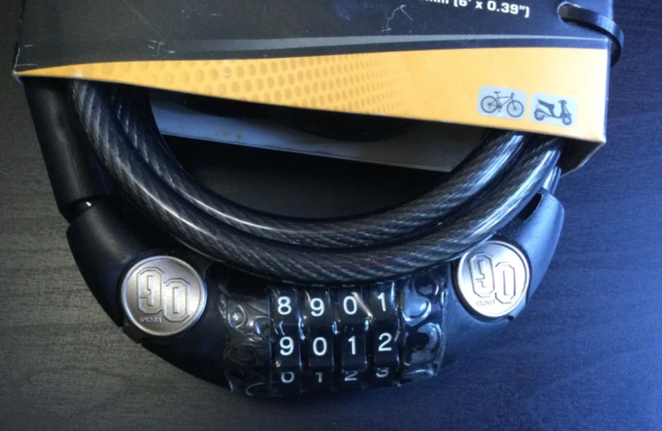 OnGuard OG Series 10mm x 6ft Steel Coil Cable Bike Lock Combination Heavy Duty - Image 2 of 3