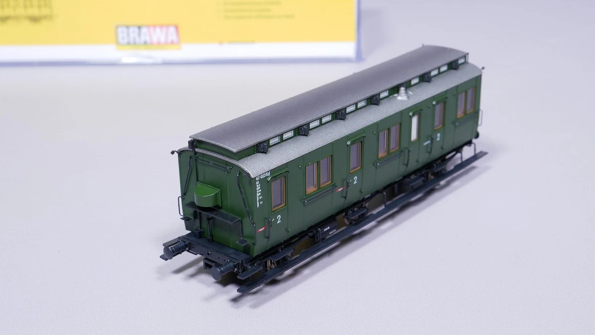 H0 DC Brawa 45460 Abteilwagen 2. Kl. B3 67 023 Ksl DB OVP #YÜ_1130