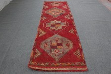 Herki Turkish Rug, 3,2x10,5 ft Vintage Rug, R...