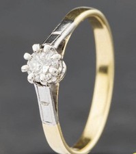 Vintage 18ct Gold Diamond Solitaire Ring –0.25ct Diamond Unhallmarked but Tested