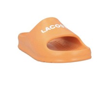 Lacoste White Serve Slide 2.0 Men's Orange White Sandal Shoes Size US 11 EU 44.5