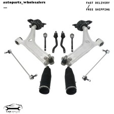 12Pcs Front Lower Control Arms w/Ball Joint Links Tie Rod for Honda Accord 18-22