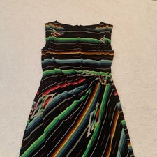 Arthur Levine for Tahari sleeveless stretch knit dress in Southwest style.  6P