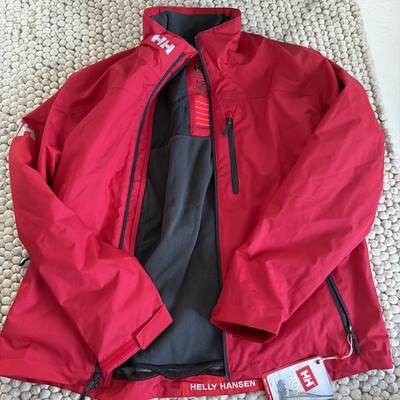 Helly Hansen Men s Large Red Crew Midlayer Jacket Long Sleeve New With Tags