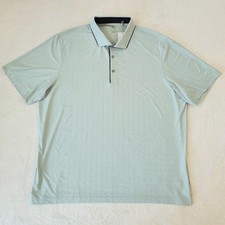 New Puma Golf MATTR Polo Shirt Mens XXL Mint Green Navy Checkered Performance