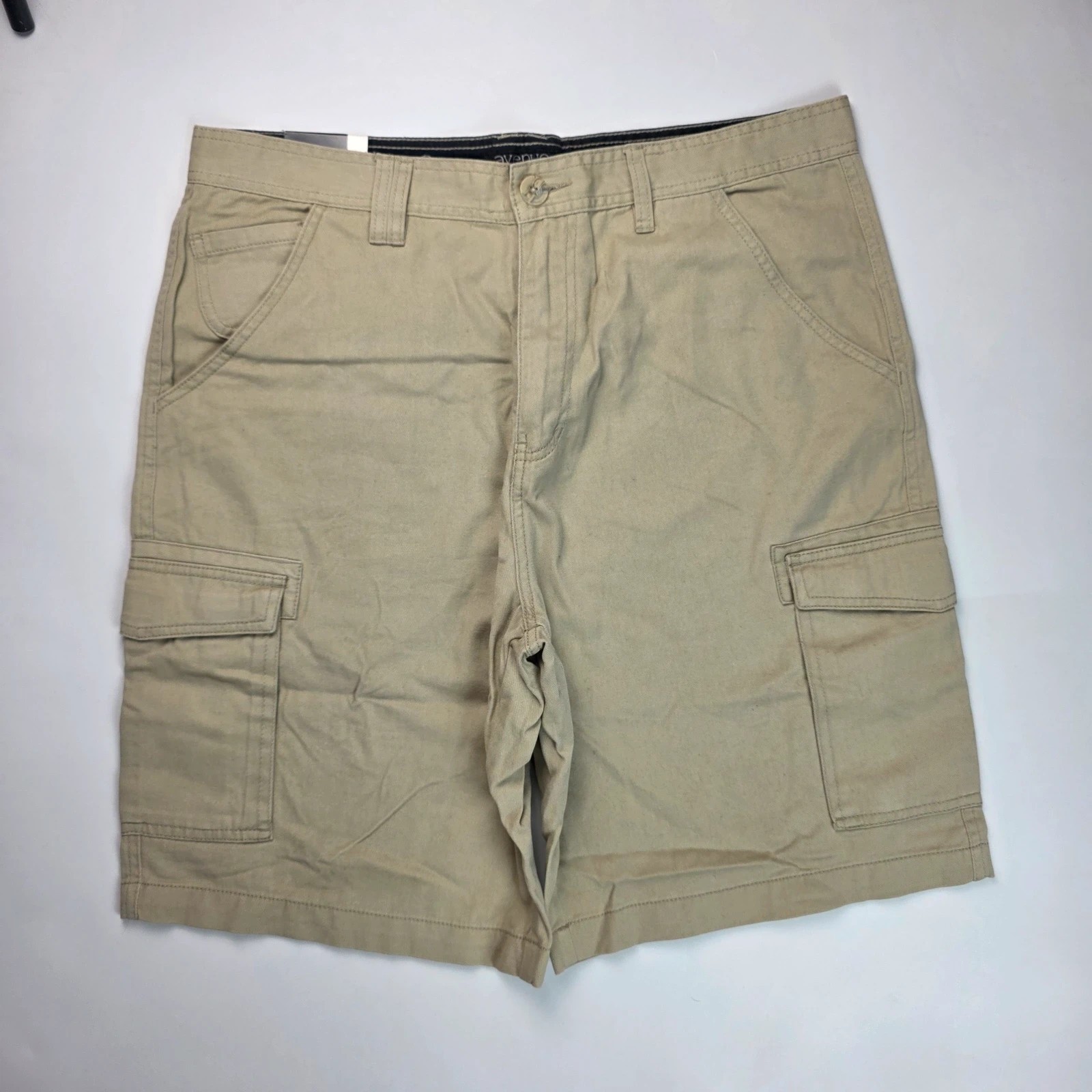 Avenue Beige Workwear Utility Cargo Shorts W38 image 4