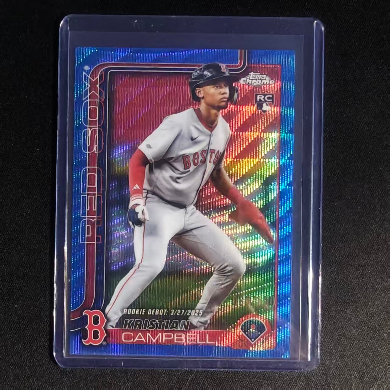🧂YY 2025 TOPPS CHROME UPDATE SERIES DEBUT BLUE WAVE /150 RC KRISTIAN CAMPBELL
