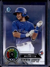 2018 Bowman Bo Bichette Chrome Scouts' Top 100 #BTP-12 Blue Jays
