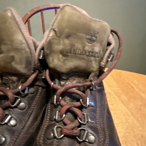 Timberland Euro Hiker 95100 Brown Leather Hiking Boots Mens Size 11 Vintage - Picture 4 of 17