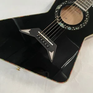 Black Electric Guitar Custom Hollow Body Rosewood Fretboard Free Ship