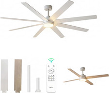72 Inch Large Ceiling Fans with Lights and Remote, Quiet Modern Ceiling Fan, 3 C