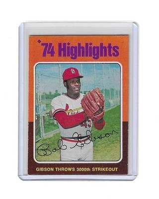 1975 Topps Mini '74 Highlights Bob Gibson #3