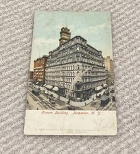 1905 Powers Building Aerial Street View Trolleys Action Rochester New York