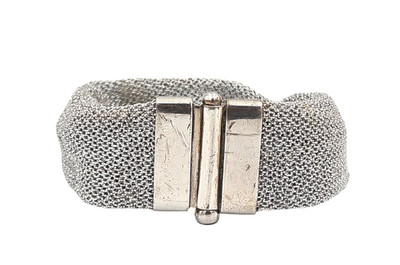 Adami & Martucci W1126 Silver Mesh Cuff Bracelet