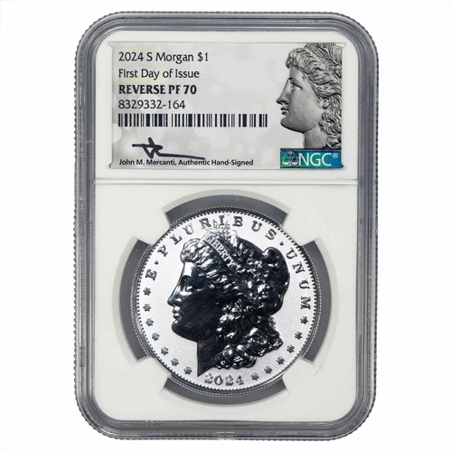 2024-S Morgan Silver Commemorative Dollar $1 FDOI NGC Reverse PF 70