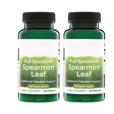 2-Pack Full Spectrum Spearmint Leaf Capsules - Digestion Support - 120 Caps