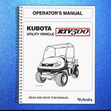 KUBOTA RTV500 OPERATING MANUAL - STEEL WIRE BINDING - PROTECTIVE COVERING