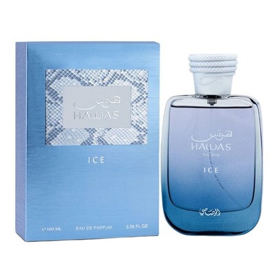 RASASI Hawas Ice for Men Eau de Parfum, 3.38 Oz, Cooling Refreshing Scent