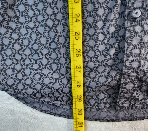 Billabong Shirt Mens Large Gray Black Sunburst Print Tailored Fit Stretch Cotton - Picture 3 of 13