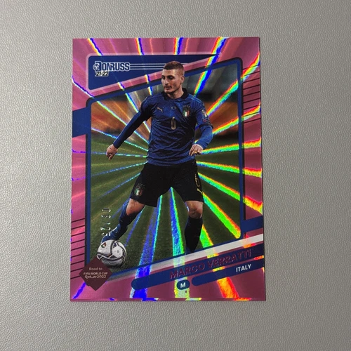 2021-22 Panini Donruss Road to Qatar Holo Pink Laser /25 Marco Verratti #83