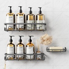 Shower Caddy, 3 Pack Shower Shelves for Inside Bathroom, Rustproof Adhesive B...