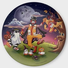 Vintage 1997 McDonald's Halloween Plate Dish Melamine Hamburglar Characters 9.5”