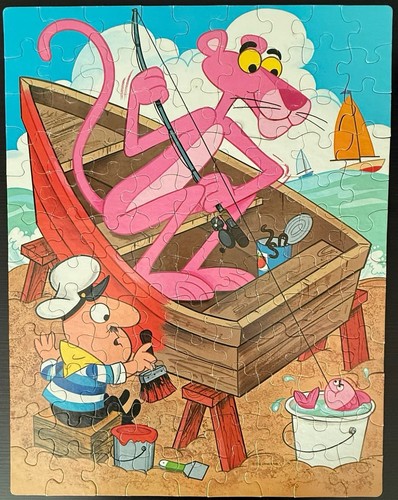 Vintage PINK PANTHER 100 Piece Whitman Puzzle BOAT Inspector Clouseau 4605-26 - Picture 6 of 13