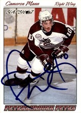 Cameron Mann 1995-96 Slapshot OHL Auto #313 Peterborough Petes