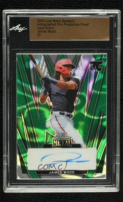 2024 Leaf Metal Pre-Production Proof Green Lava 1/1 James Wood #BA-JW2 Auto 16cs